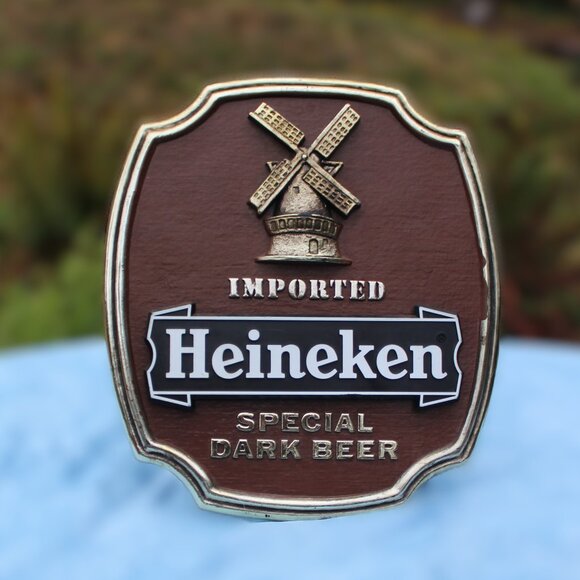 Heineken Special Dark Beer Vintage Tabletop Stand or Wall Hanging Sign - Picture 1 of 11